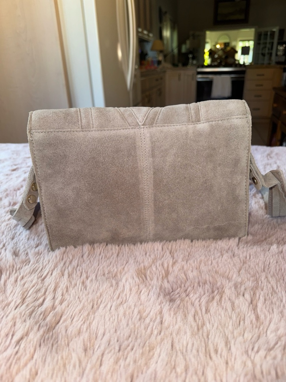 Zara Suede Leather Crossbody Bag - Picture 3 of 10